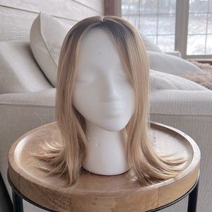 Highline Human Hair Topper Dark Blonde (rooted)